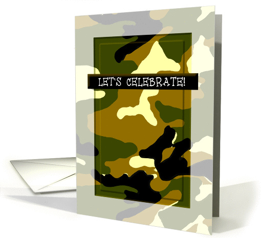 Let's Celebrate - Camoflauge card (184523)