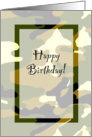 Happy Birthday Camoflauge card