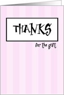 Stripe series - thanks card