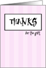 Stripe series - thanks card