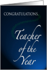 Congratulations! Teacher of the year card