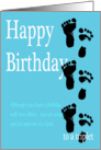 Happy Birthday Triplet - Footprints card