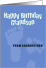 Happy Birthday Triplet - Footprints card