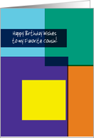 Happy Birthday - Favorite Cousin card
