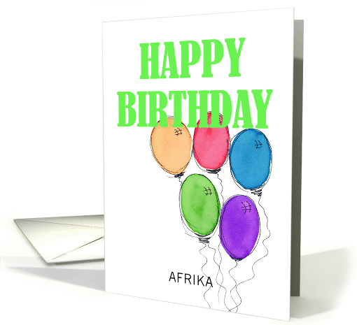 Birthday Card - Afrika card (244593)