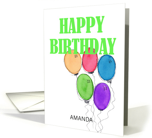 Birthday Card - Amanda card (244595)