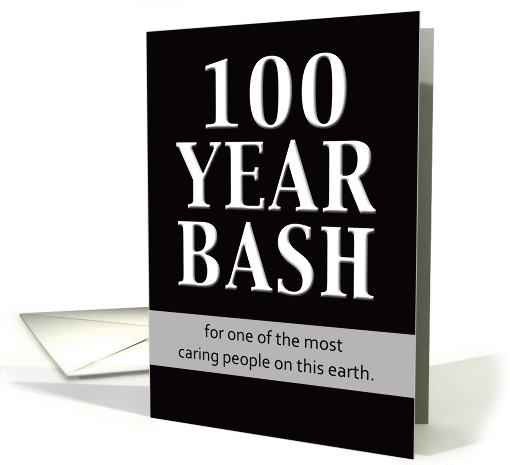 Birthday Invitation - 100 Year Bash card (250481)