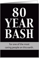 Birthday Invitation - 80 Year Bash card