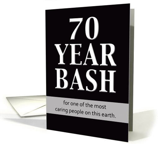 Birthday Invitation - 70 Year Bash card (250487)