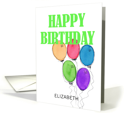 Happy Birthday - Elizabeth card (275047)
