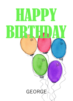 Happy Birthday - George Greeting Card