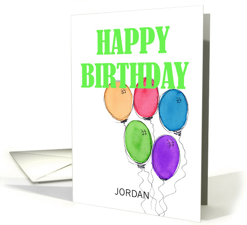 Happy Birthday - Jordan card (277709)