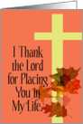 I Thank the Lord for You - Thanksgiving card