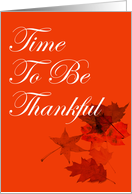 Thanksgiving - Autumn Leaves card