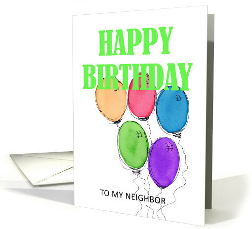 Happy Birthday - Neighbor card (280571)