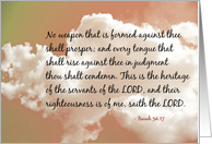 Console Series - Isaiah 54:17 card