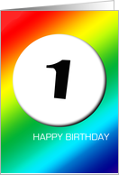 Rainbow birthday - 1 card