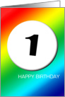 Rainbow birthday - 1 card