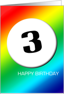 Rainbow birthday - 3 card