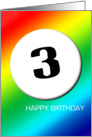 Rainbow birthday - 3 card