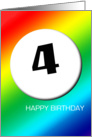 Rainbow birthday - 4 card