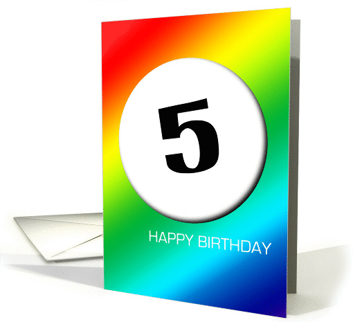 Rainbow birthday - 5 card (388881)