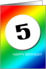 Rainbow birthday - 5 card