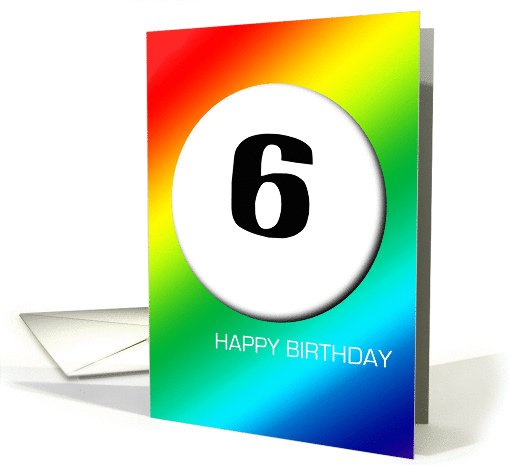 Rainbow birthday - 6 card (388884)