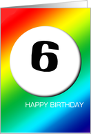 Rainbow birthday - 6 card
