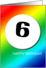 Rainbow birthday - 6 card