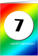 Rainbow birthday - 7 card