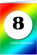 Rainbow birthday - 8 card