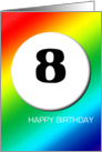 Rainbow birthday - 8 card