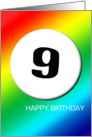 Rainbow birthday - 9 card