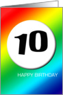 Rainbow birthday - 10 card