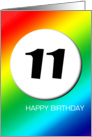 Rainbow birthday - 11 card