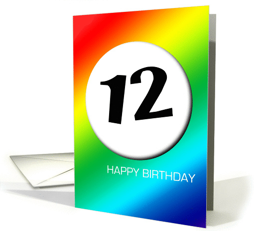 Rainbow birthday - 12 card (391127)