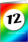 Rainbow birthday - 12 card