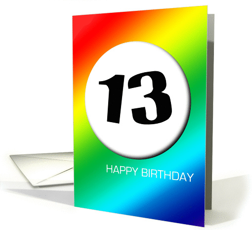 Rainbow birthday - 13 card (391129)