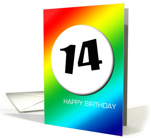 Rainbow birthday - 14 card (391131)