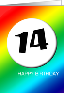 Rainbow birthday - 14 card