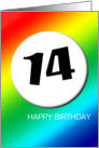 Rainbow birthday - 14 card