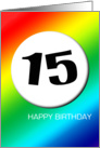 Rainbow birthday - 15 card