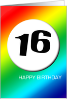 Rainbow birthday - 16 card