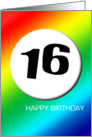 Rainbow birthday - 16 card