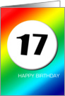 Rainbow birthday - 17 card