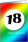 Rainbow birthday - 18 card