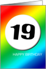 Rainbow birthday - 19 card
