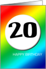 Rainbow birthday - 20 card