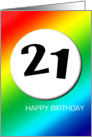 Rainbow birthday - 21 card